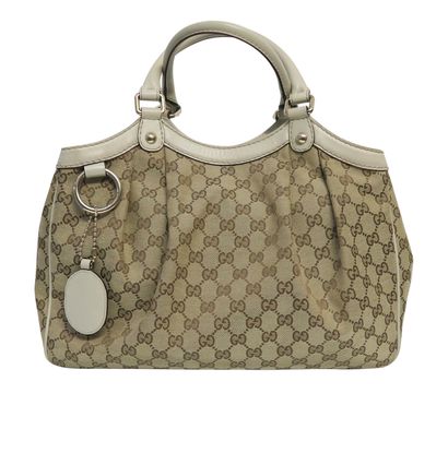 Suki Tote M, &pound;295, Handbags, White, Canvas, Front view